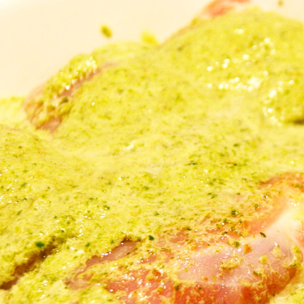 pescado en salsa de cilantro